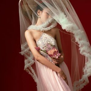 Elegant Pink Evening dress áo dài